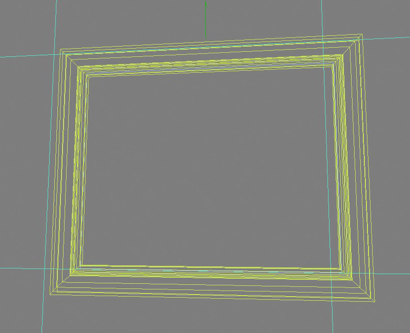 Gold picture frame (wireframe)