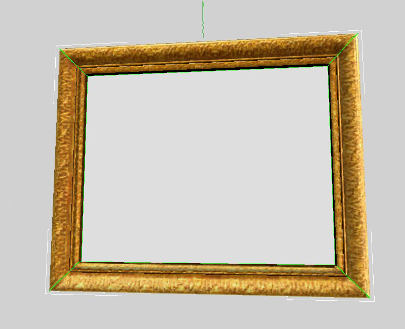 Gold picture frame (viewport)