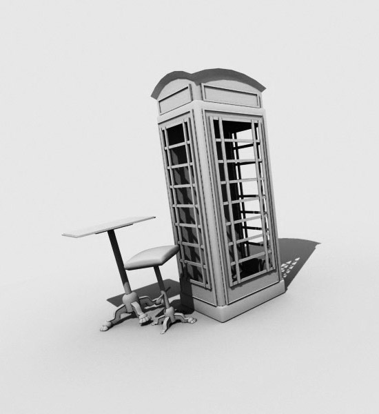 Telephone box (lighting test)